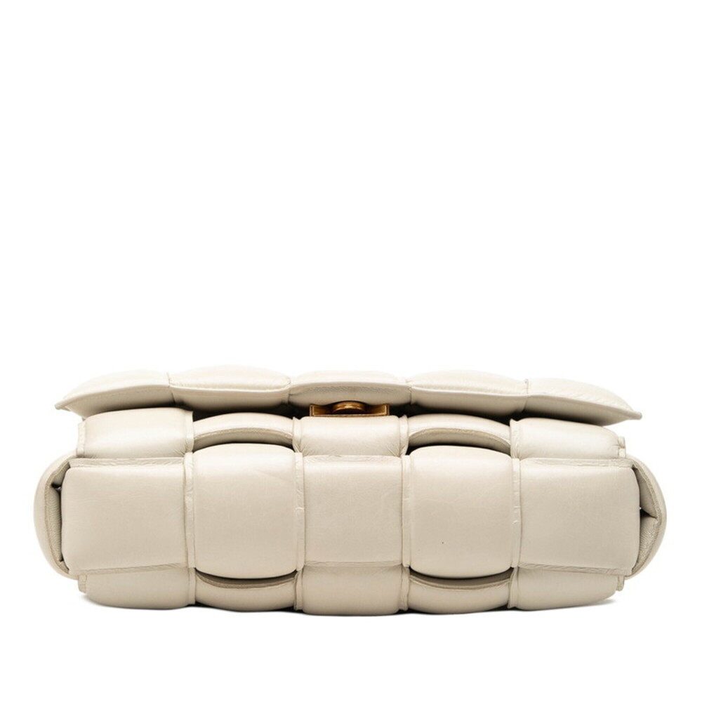 BOTTEGA VENETA White Leather Intrecciato Shoulder Bag - Picture 3 of 7